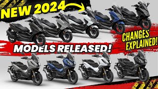 New 2024 Honda Scooters Released ADV 350  Forza Model Lineup [upl. by Gnal]