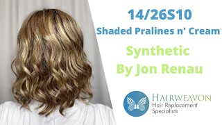 1426S10 Shaded Pralines n Cream Wig Colour by Jon Renau  Synthetic  Shown on the Julianne Wig [upl. by Annahgiel]