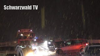 🚨🚔 Wintereinbruch Vollsperrung wegen Schneechaos auf A 861 und A 98 am Hochrhein 21112024 [upl. by Kiah]