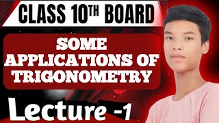 Some applications of trigonometry class 10 🤯  Lecture 1  All boards  ncert [upl. by Leilah]