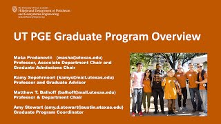 UT PGE Graduate Program Overview  October 2024 [upl. by Afirahs]