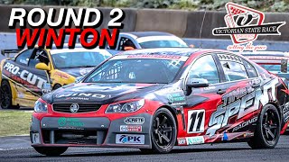 LIVE Motorsport  Victorian State Race Series Round 2 Winton Saturday [upl. by Auqinet]