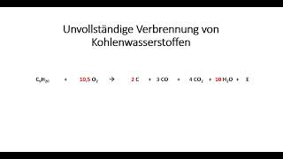 Unvollständige Verbrennung von Alkanen [upl. by Avictor84]