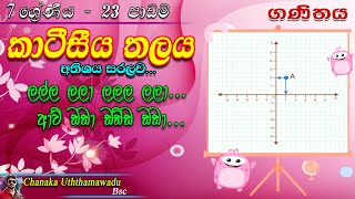 maths  Grade 7  lesson 23  කාටීසීය තලය  sinhala medium [upl. by Indihar315]