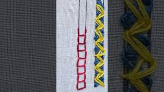 Ladder Stitch embroiderydesigns handembroidery diyembroidery knitting basicstitches handwork [upl. by Elocim742]