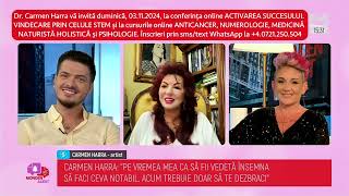 Dr Carmen Harra  Vedetă înseamnă să ai talent și să reușești ceva notabil  Metropola TV [upl. by Acinorej]