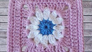 Tutorial mattonella Granny MARGHERITA DAISY Granny squaregrannycrochet uncinetto tutorial [upl. by Ifar]