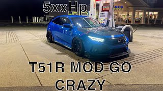 T51r MOD CIVIC TYPE R DRIVE 500HP POV [upl. by Daggna]