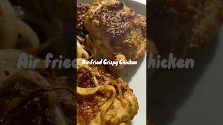 Make this for dinner Air fried crispy chicken thighs w sautéed onions shortcooking shorts [upl. by Inah]