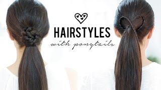 Easy hairstyles with ponytails for long hair [upl. by Leugar]