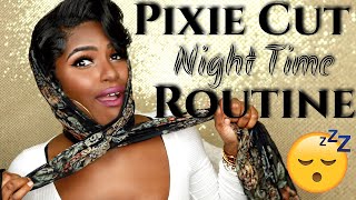 Pixie Cut Night Routine  Relaxed Short Hair  iDESIGN8 [upl. by Odnalor]