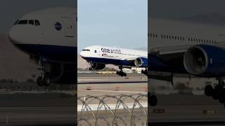 Speedbird 27NV Heavy Boeing 777 final 2024 arrival at Las Vegas LAS  GYMMF  planespotting [upl. by Holmann446]