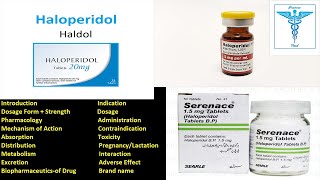 Haloperidol  SerenaceHaldol Mechanism of Action Dosage Indications Adverse Effect English [upl. by Tj]