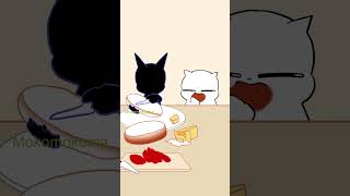 Cheesy Meaty Lovely Sandwich😻 MUKBANG ANIMATION of Mokomokoma shorts [upl. by Aniuqahs311]