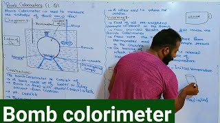 Bomb colorimeter  11th class chemistry  chno7 [upl. by Ahc584]