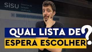 COMO ESCOLHER A LISTA DE ESPERA CERTA NO SISU 2024 [upl. by Buchbinder]