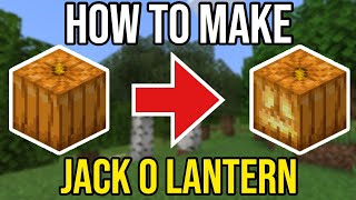 How To Make A Jack O Lantern In Minecraft [upl. by Leunamnauj]