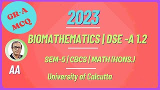 2023  MCQ  Group A  Biomathematics [upl. by Glinys]