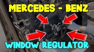 MERCEDES BENZ E500 W211 REMOVAL AND REPLACEMENT OF POWER WINDOW REGULATOR [upl. by Asilav485]