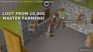 Thieving OSRS Loot from 10000 Master Farmers [upl. by Madson]