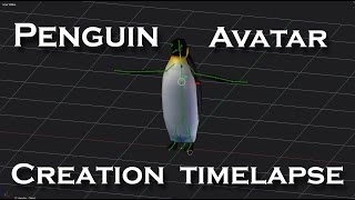 3D Penguin Avatar Creation Timelapse [upl. by Toor]