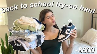 HUGE BACK TO SCHOOL CLOTHING HAUL 2022 brandy melville pacsun HampM Nike amp more [upl. by Klatt]