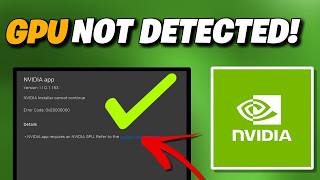 No Nvidia GPU Is Detected on Your System ✔️ Nvidia Graphics Card Not Detected 2024 [upl. by Mctyre651]