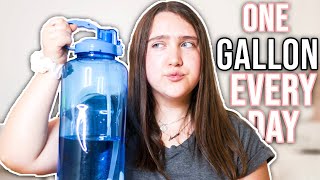 DRINKING A GALLON OF WATER A DAY FOR 30 DAYS  INSANE RESULTS [upl. by Jorgan]