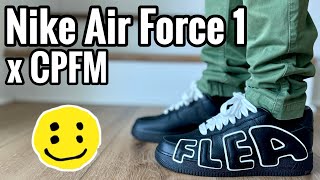 Nike Air Force 1 x CPFM “Black White” Review amp On Feet [upl. by Eilyw102]