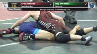 1158 Schoolboy 77 Grey Donahue South Carolina vs Joey Showalter Wisconsin 8571454104 [upl. by Atinnor162]