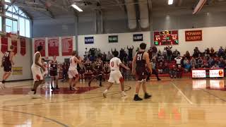 Moravian Academy boys basketball beats Bangor at the buzzer on Jan 5 2019 [upl. by Manolo654]