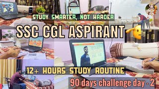 SSC CGL ASPIRANT🫡  SSC STUDY VLOG❤️  12 HOURS STUDY ROUTINE😊  dayinthelifeofsscaspirant [upl. by Airamanna84]