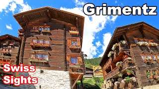 Grimentz Switzerland 4K Valais Most Beautiful Village Val dAnniviers [upl. by Ajam441]