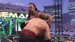 The Undertaker Vs Kane Casket Mask WWE 2K24 [upl. by Ardnuasac774]