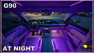 👉 AT NIGHT 2023 2024 Genesis G90  Interior amp Exterior Lighting Overview  Night Drive [upl. by Behlau]