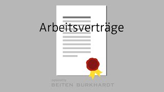 Arbeitsverträge [upl. by Yalahs]