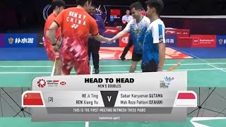 Sabar Gutama Moh Reza vs He Ji Ting Ren Xiang Yu  Semifinal LiNing China Masters 2024 [upl. by Liatris]