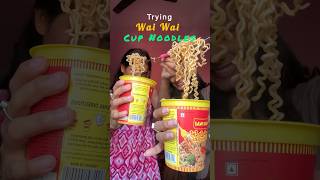 First Time Trying Wai Wai Ke Cup Noodles❤️👀 minivlog noodles cooking shortsviral shorts [upl. by Annaicul41]