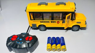 remote control school Bus unboxing And test plus review  rc remote control pik and drop ￼bus [upl. by Tallou]