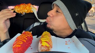 Korean Corn Dogs Mukbang [upl. by Hillery]