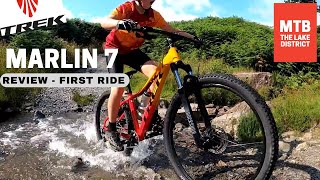 TREK MARLIN 7  REVIEW amp FIRST RIDE  MTB Monday  Rock Shox Shimano [upl. by Narrat]