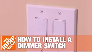 How to Install a Dimmer Switch Single PoleThree Way Light Switch  The Home Depot [upl. by Law]