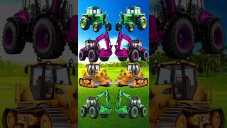 Tractor jcb roller amp truck funny vfx magical vehicles video shortsbeta [upl. by Kreiker]