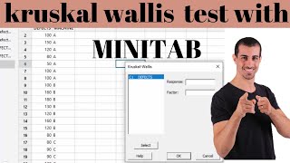 Kuruskal Wallis test with minitab and examples [upl. by Ahsitauq]