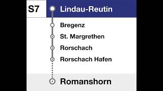 Thurbo  ÖBB Ansagen • S7 • Romanshorn – Rorschach – St Margrethen – LindauReutin [upl. by Atrahc]