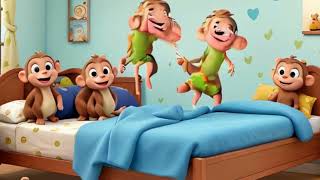 5 Little Monkeys Playing On The Bed Baby Song kidslearning kidssongs kidsvideo kids 🌈✨quot [upl. by Mooney189]