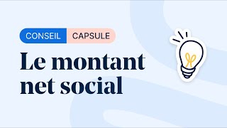 Tout savoir sur le montant net social [upl. by Hpeosj]