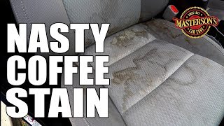 How To Remove Coffee Stains From Car Seats  Mastersons Car Care [upl. by Kisor]