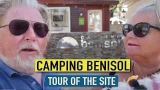 Camping Benisol in Benidorm Site Tour  The Happy Travellers tour camping benisol benidorm [upl. by Nahsyar]