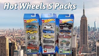 Hot Wheels 5 Pack Exclusive Review Day Porsche Jaguar Ram Lamborghini astonmartin McLaren [upl. by Oeram]